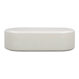 Suraya Ivory Concrete Rounded Coffee Table