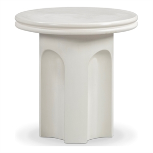 Cassandra Ivory Concrete Side Table