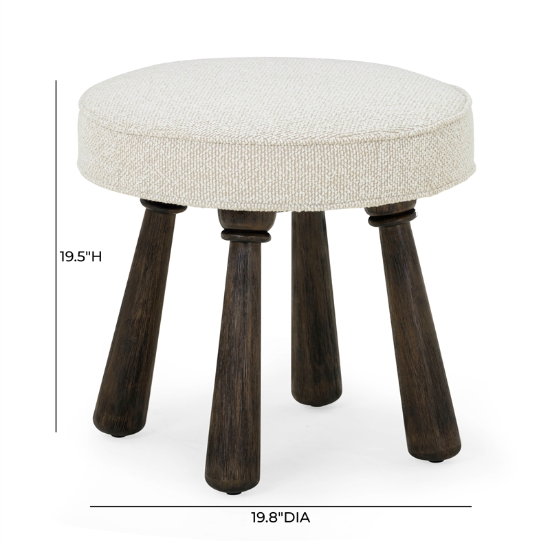 Pookie Cream Boucle Stool