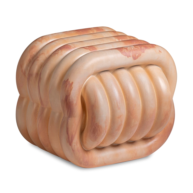 Love Knot Pink Agate Indoor/Outdoor Concrete Accent Stool