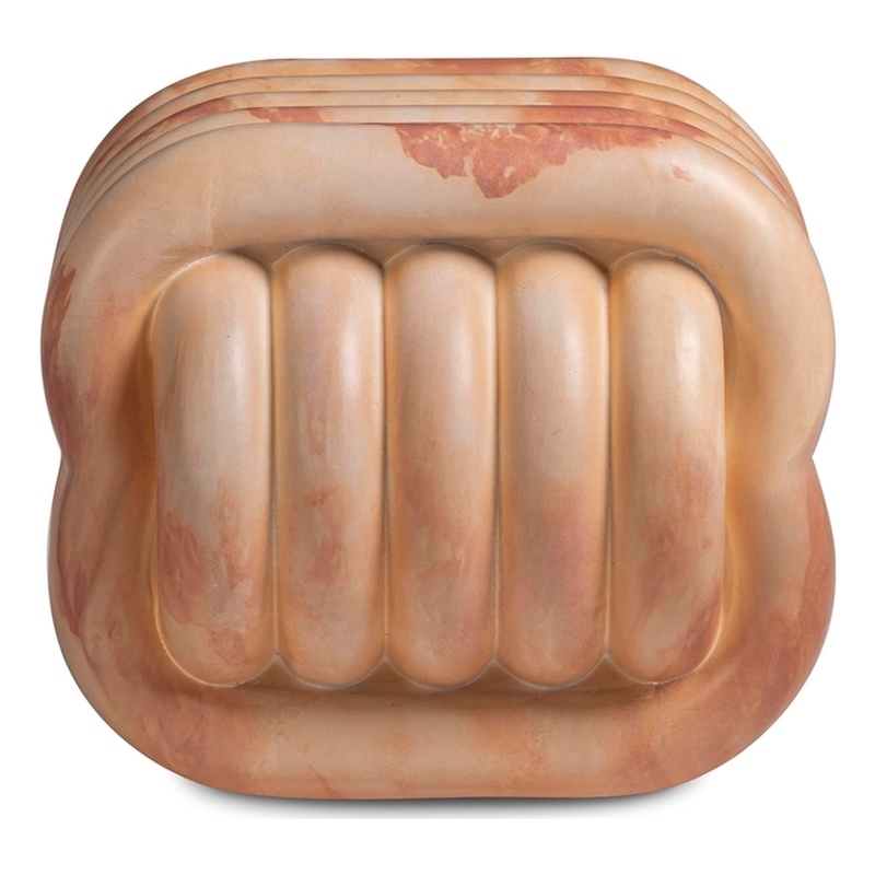 Love Knot Pink Agate Indoor/Outdoor Concrete Accent Stool