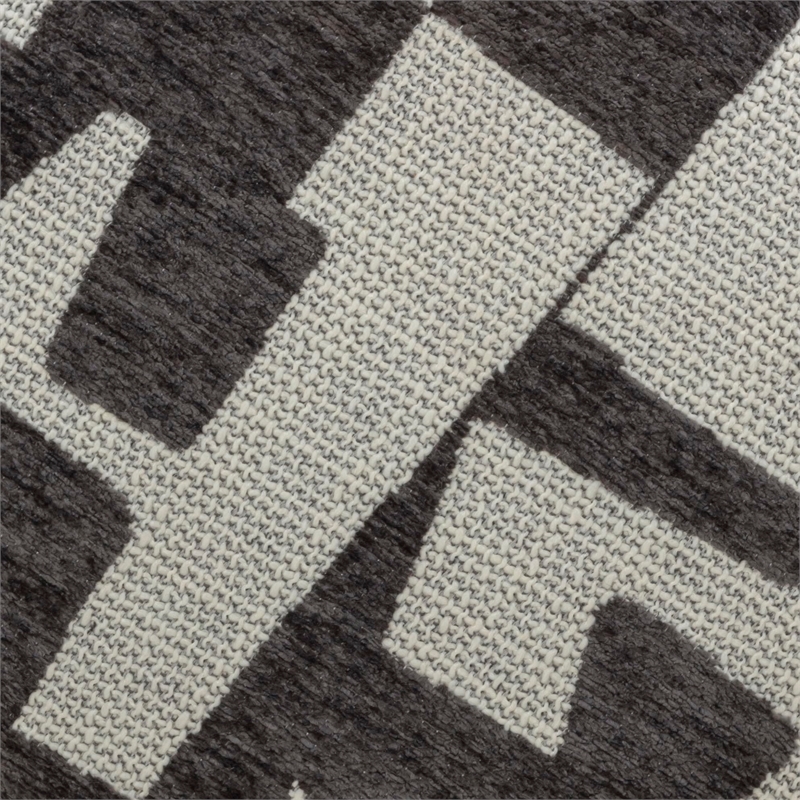 Bisou Black Jacquard Ottoman