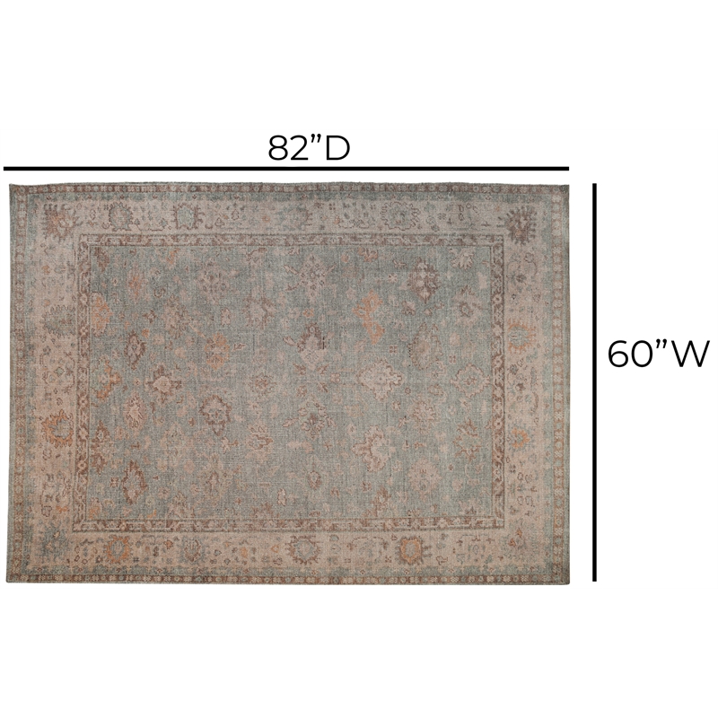 TOV Furniture Roni 5' x 7' Polyester Area Rug in Multi-Color