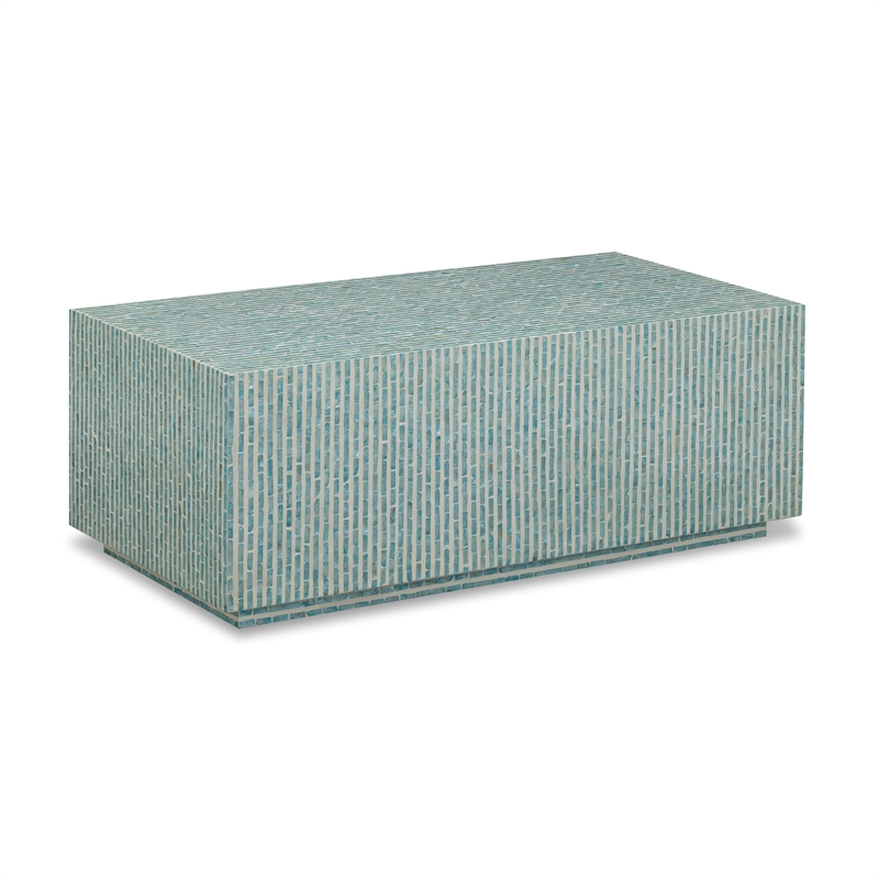 Earl Light Blue Capiz Shell Coffee Table