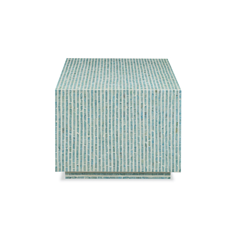Earl Light Blue Capiz Shell Coffee Table