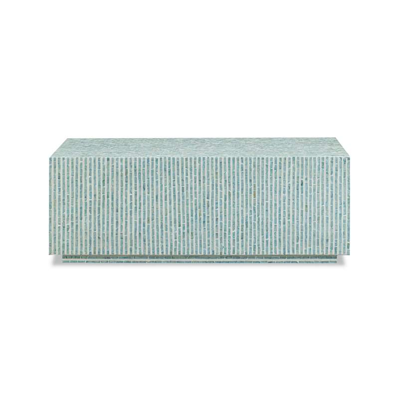 Earl Light Blue Capiz Shell Coffee Table