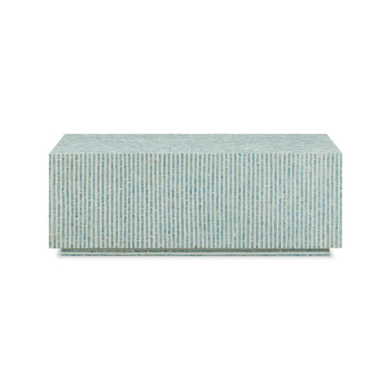 Earl Light Blue Capiz Shell Coffee Table