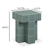 Alma Green Tile Concrete Indoor/Outdoor Side Table