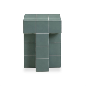Alma Green Tile Concrete Indoor/Outdoor Side Table