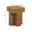 Alma Orange Tile Concrete Indoor/Outdoor Side Table
