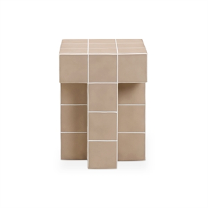 Alma Taupe Tile Concrete Indoor/Outdoor Side Table