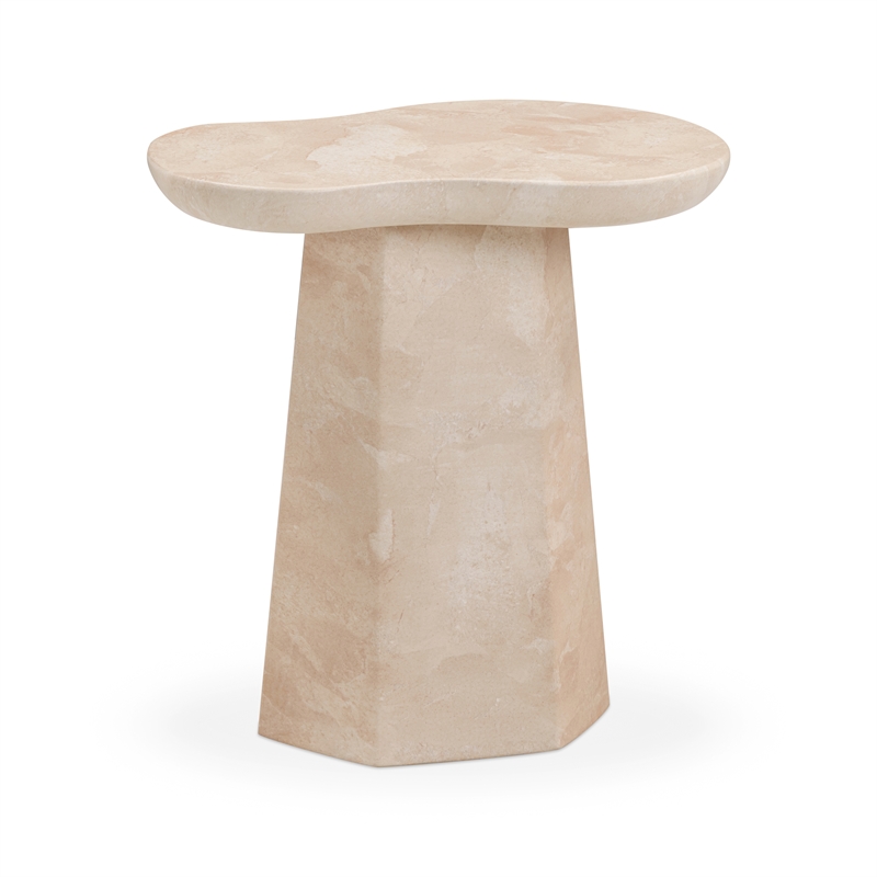 Zaya Rose Faux Marble Side Table