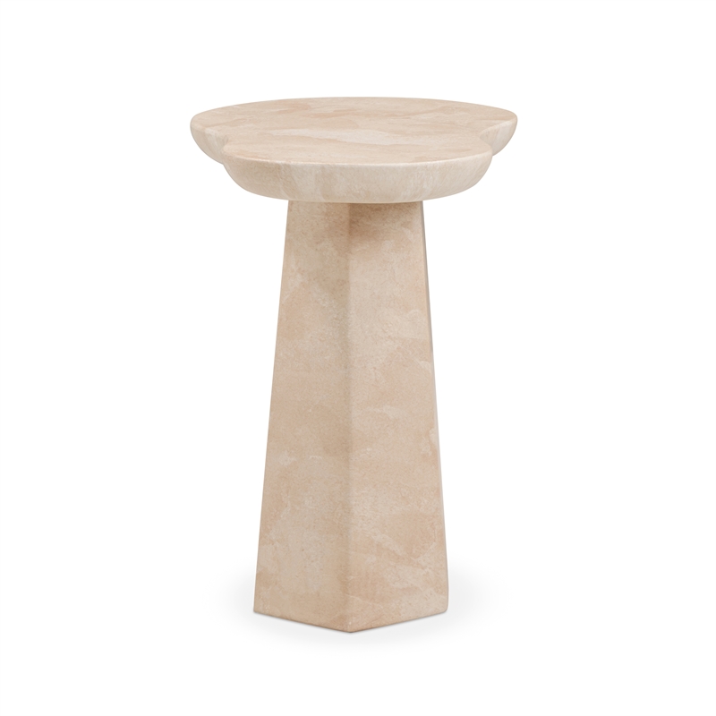 Zaya Rose Faux Marble Side Table