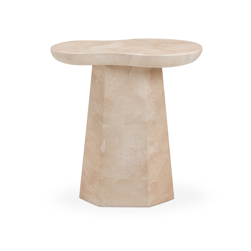 Zaya Rose Faux Marble Side Table