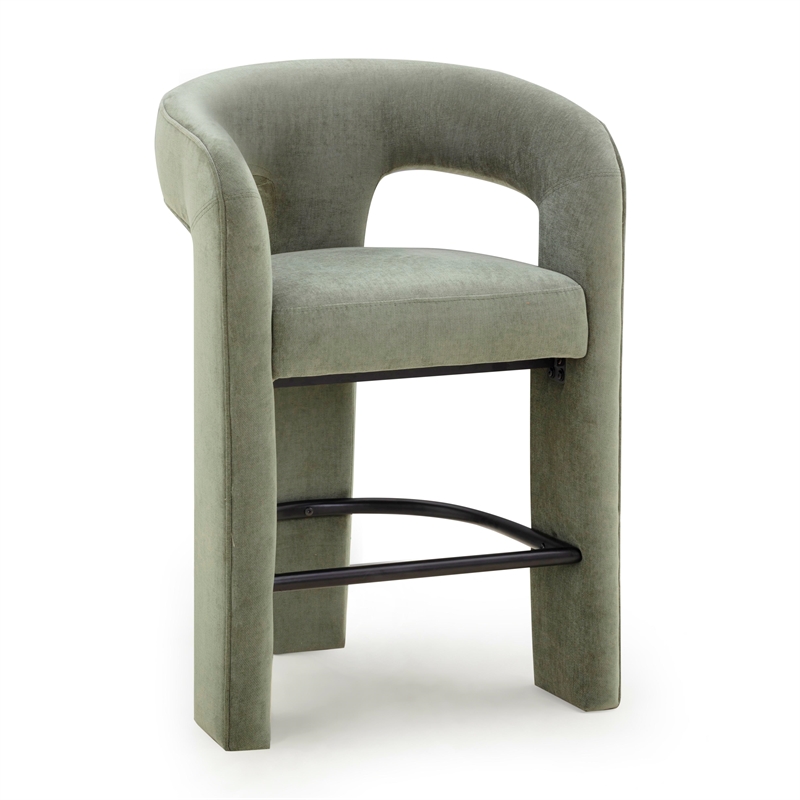 Malone Green Performance Fabric Counter Stool