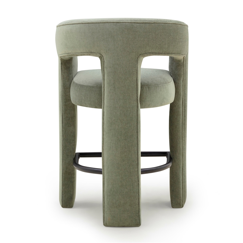 Malone Green Performance Fabric Counter Stool