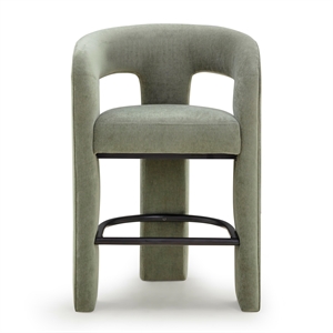 Malone Green Performance Fabric Counter Stool