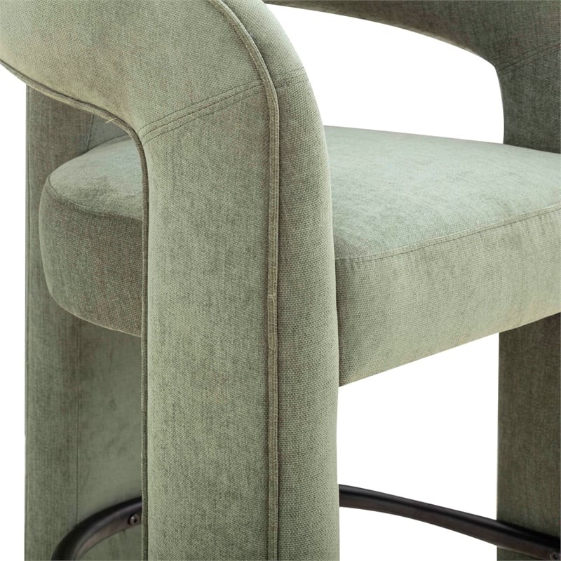Malone Green Performance Fabric Bar Stool