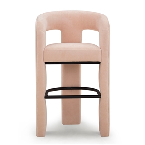 Malone Blush Performance Fabric Bar Stool