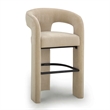 Malone Taupe Performance Fabric Bar Stool