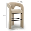 Malone Taupe Performance Fabric Bar Stool