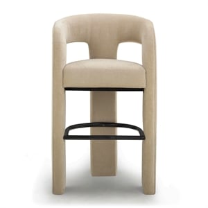 Malone Taupe Performance Fabric Bar Stool