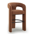 Malone Rust Red Performance Fabric Bar Stool
