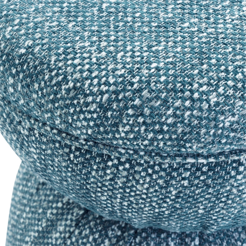 Tomlin Teal Gaming Ruched Ottoman