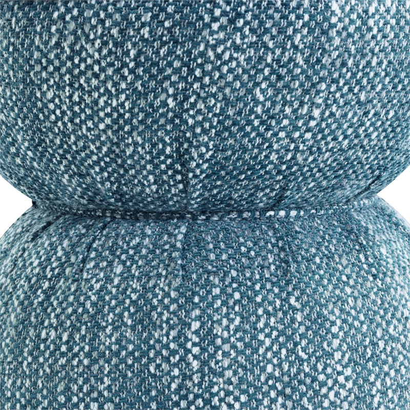 Tomlin Teal Gaming Ruched Ottoman