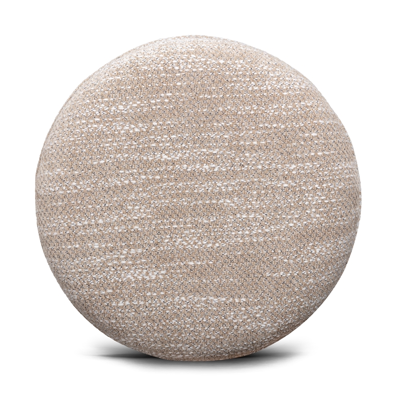 Tomlin Beige Gaming Ruched Ottoman