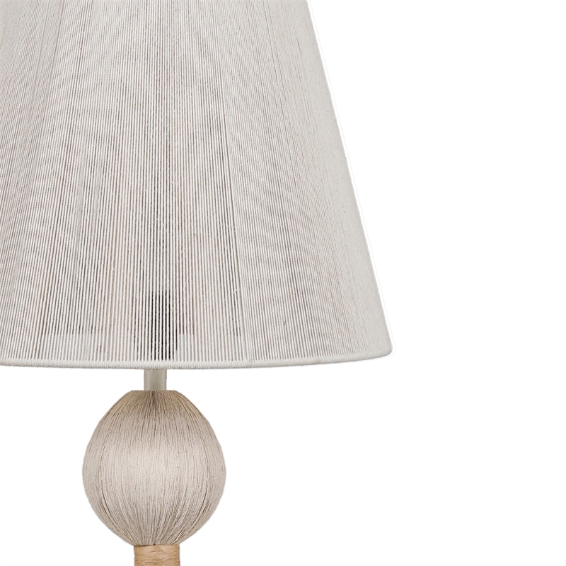 Samba White Cotton Floor Lamp