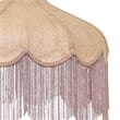 Buchanan Pink Jute Fringed Scalloped Pendant Light