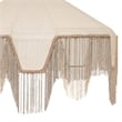 Buchanan Natural Fabric Fringed Angled Pendant Light