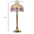 Buchanan Pink Jute Fringed Scalloped Table Lamp