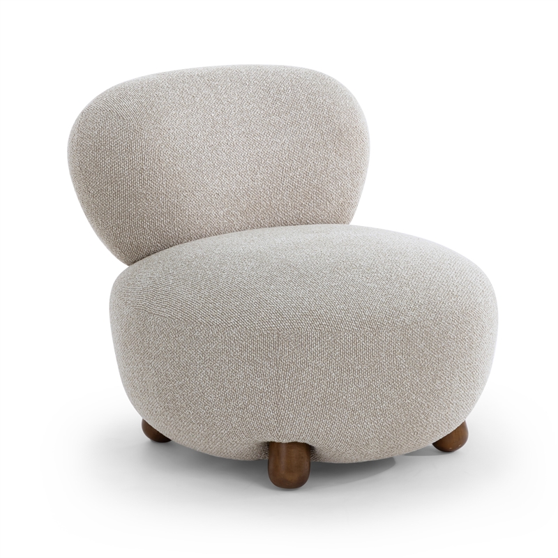 TOV Furniture Pucker Warm Grey Boucle Accent Chair