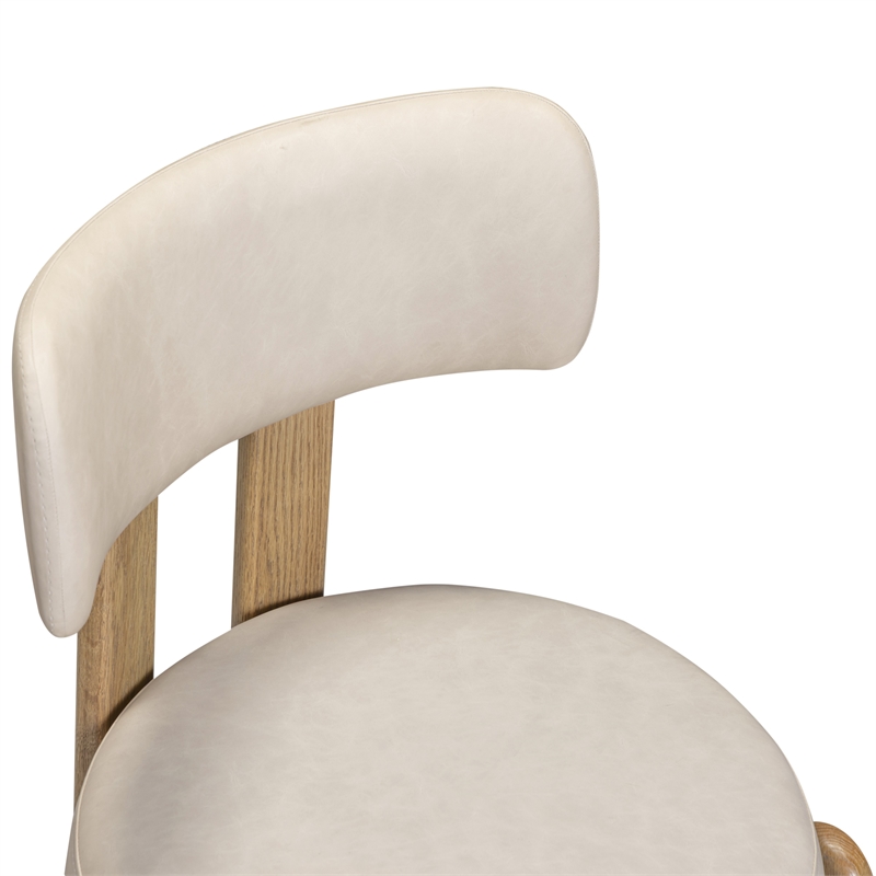 Odessa Cream Performance Vegan Leather Dining Chair