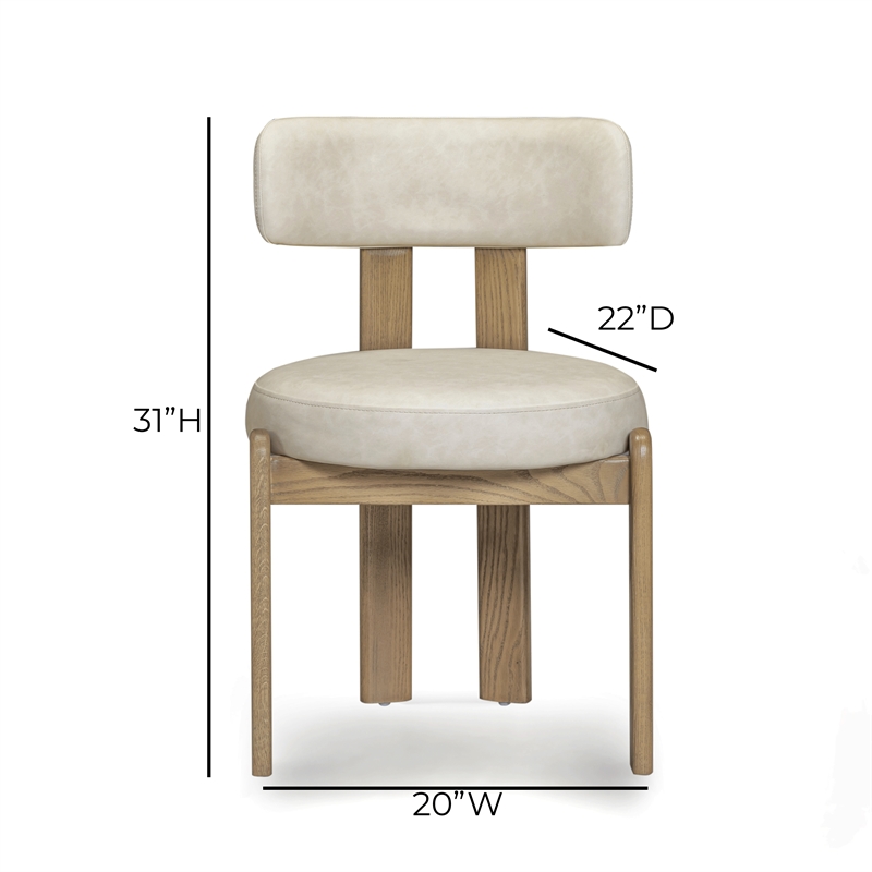 Odessa Cream Performance Vegan Leather Dining Chair