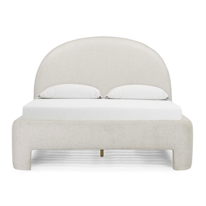 Orphea Sugar Off White Boucle Queen Bed