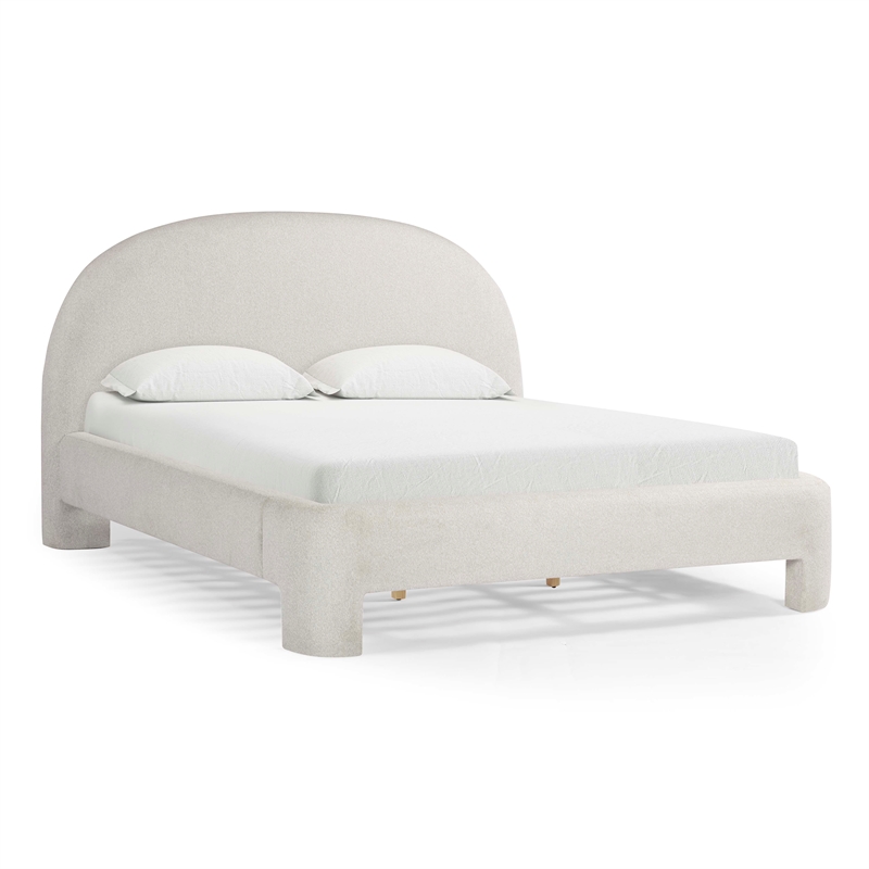 Orphea Sugar Off White Boucle King Bed