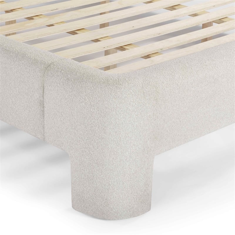 Orphea Sugar Off White Boucle King Bed