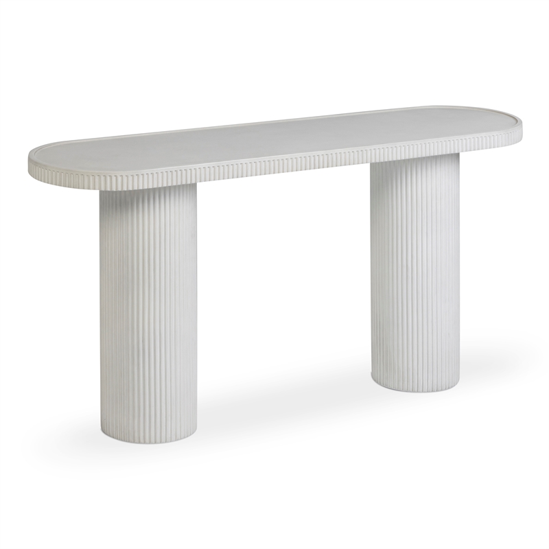 Darcy White Concrete Indoor / Outdoor Console Table