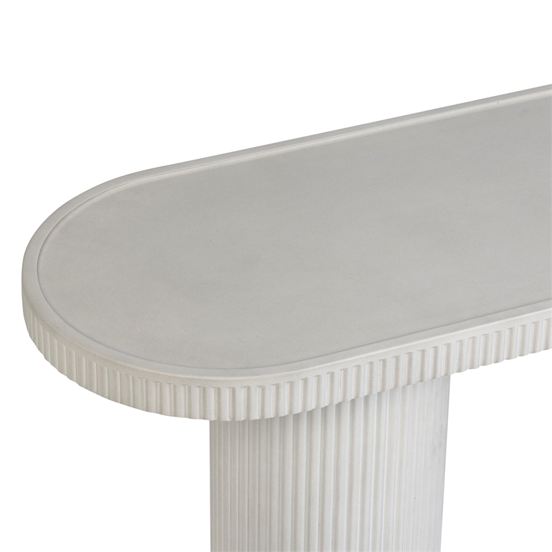 Darcy White Concrete Indoor / Outdoor Console Table
