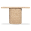 Suraya Faux Travertine Concrete Console Table