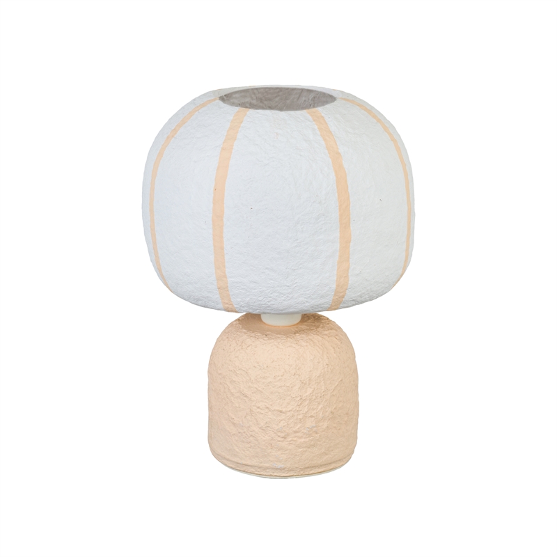 Margate Pink Peach Cotton Mache Table Lamp