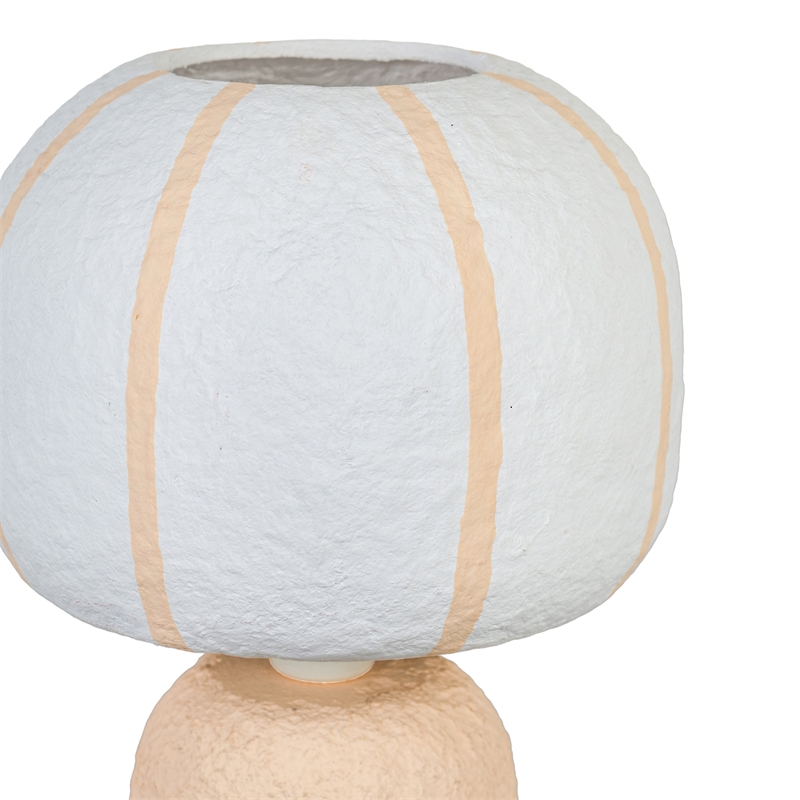 Margate Pink Peach Cotton Mache Table Lamp