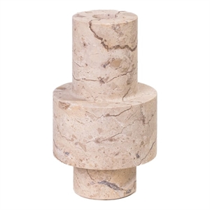 Marble TravertineTurned Candle Holder