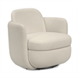 Wolfie Cream Chenille Swivel Chair