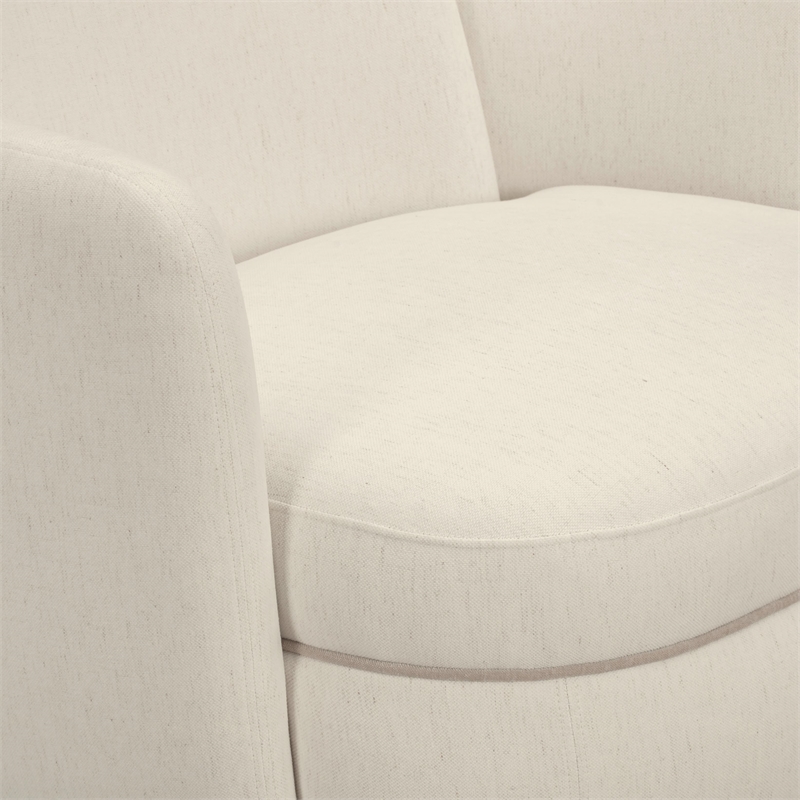 Wolfie Cream Chenille Swivel Chair