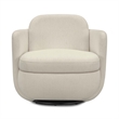 Wolfie Cream Chenille Swivel Chair