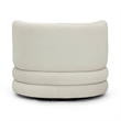 Astor Cream Faux Mohair Swivel Hotel Lounge Chair